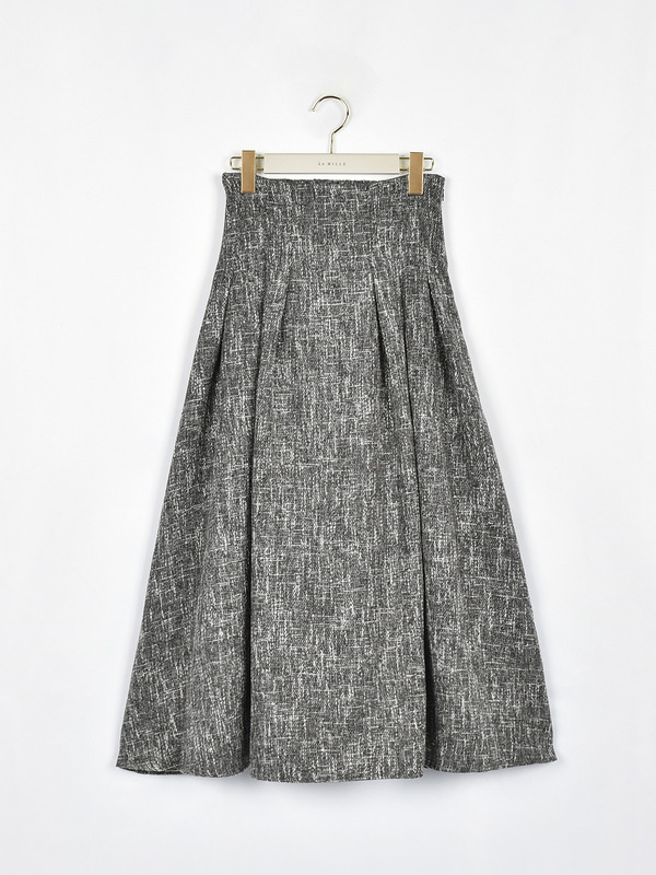 レースアップツイードフレアスカート 詳細画像 ブラック 1