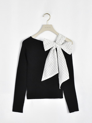 ワンショルリボントップス