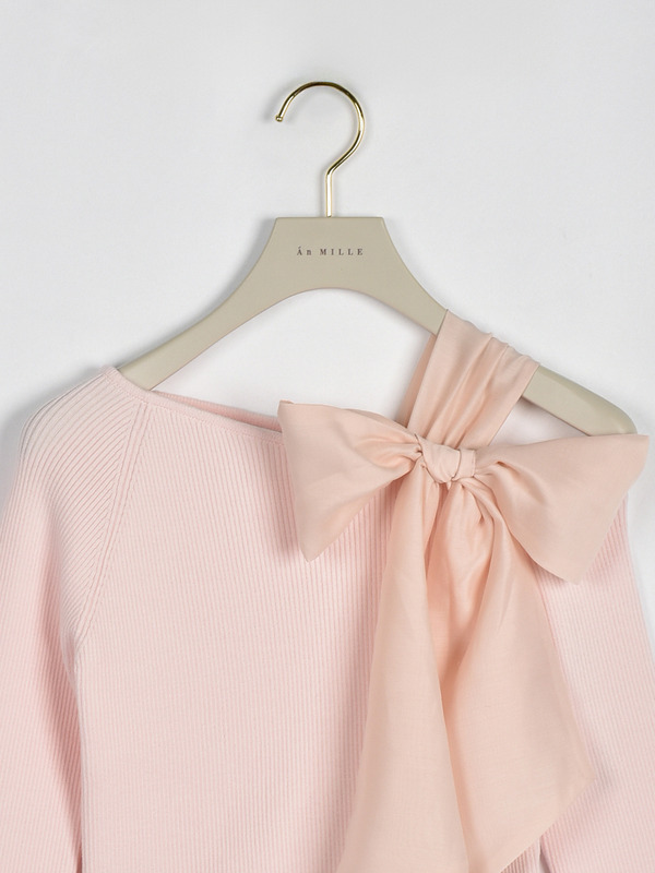 ワンショルリボントップス 詳細画像 ピンク 16