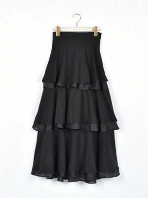 シフォンレイヤードフリルスカート