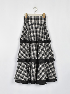 シフォンレイヤードフリルスカート