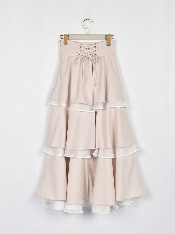 シフォンレイヤードフリルスカート 詳細画像 ピンク 16