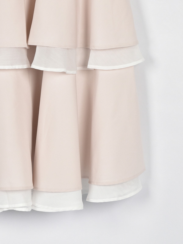 シフォンレイヤードフリルスカート 詳細画像 ピンク 16