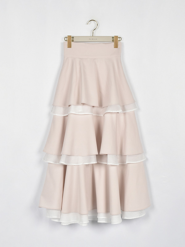 シフォンレイヤードフリルスカート 詳細画像 ピンク 1