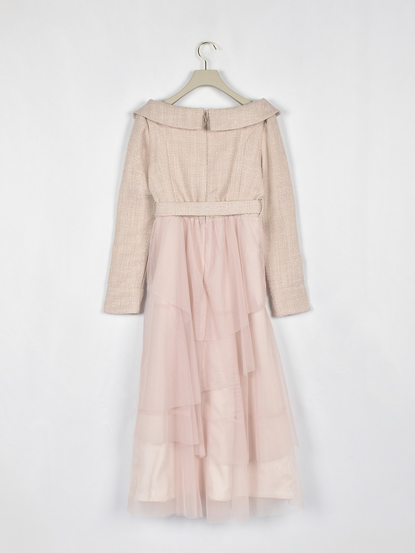 チュールドッキングツイードワンピース 詳細画像 ピンク 16