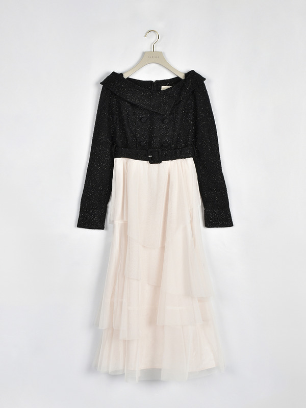 チュールドッキングツイードワンピース 詳細画像 ピンク 16