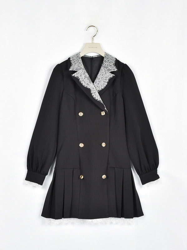 レイヤードレースレディワンピース 詳細画像 ブラック 1