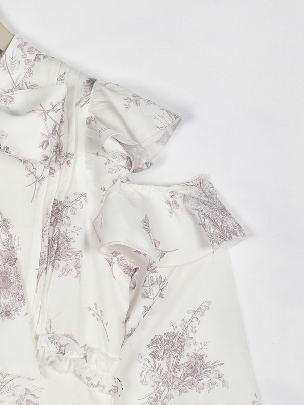 サテンフラワーフリルワンピース 詳細画像 チャコール 16