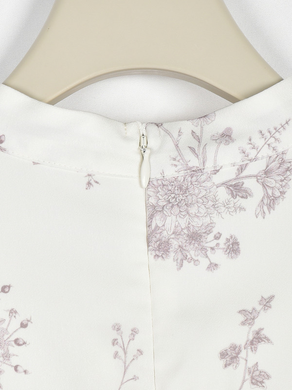 サテンフラワーフリルワンピース 詳細画像 チャコール 16