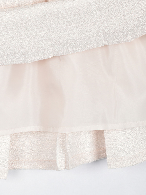 ハイウエストツイードプリーツスカート 詳細画像 ブラック 16