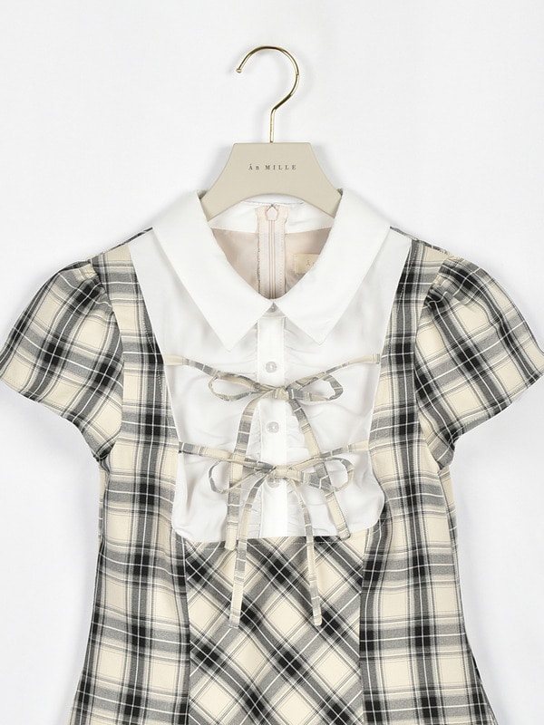 シャツドッキングミニワンピース 詳細画像 チェック 16