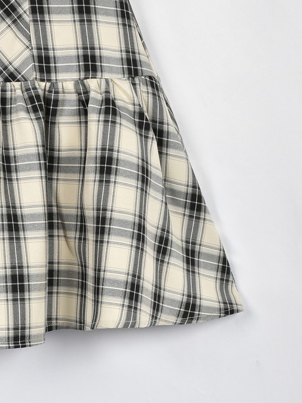 シャツドッキングミニワンピース 詳細画像 チェック 16