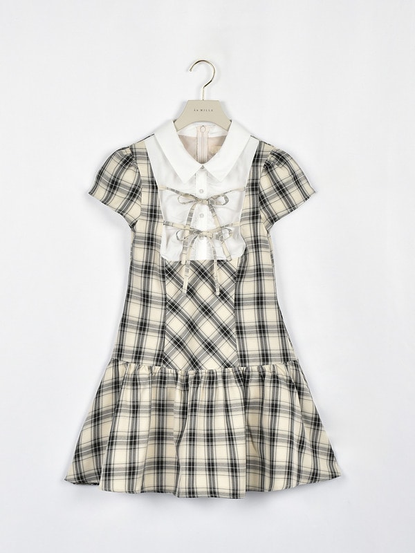 シャツドッキングミニワンピース 詳細画像 チェック 1