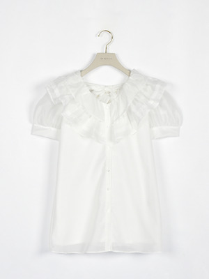 バックリボンフリルブラウス