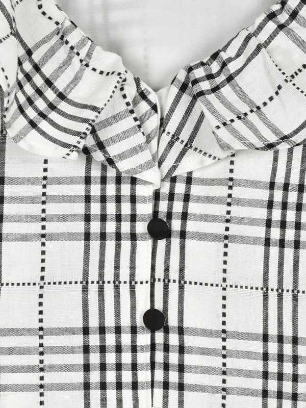 切り替えパーツワンピース 詳細画像 オフホワイトチェック 16