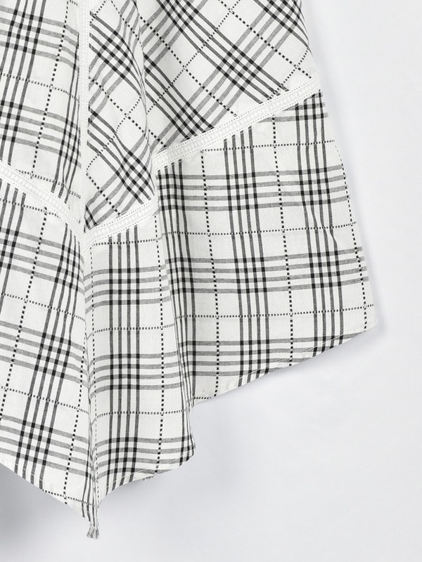 切り替えパーツワンピース 詳細画像 オフホワイトチェック 16