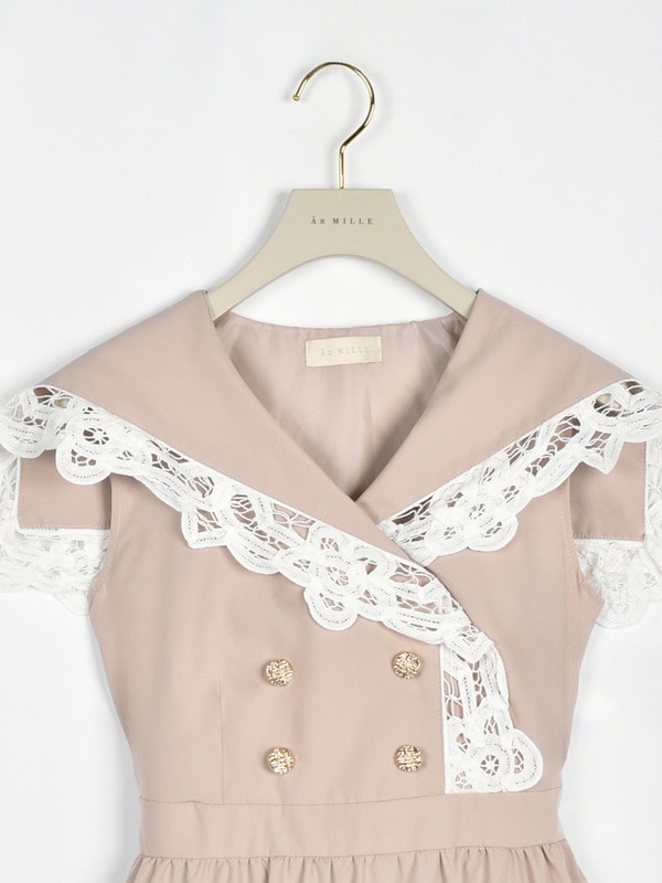 バテンレースセーラーワンピース 詳細画像 チャコール 16