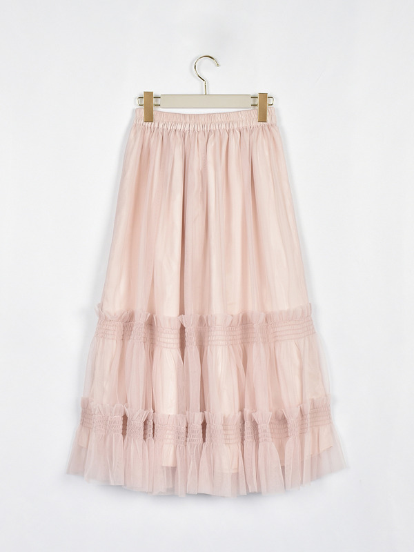 シャーリングチュールスカート 詳細画像 チャコール 16