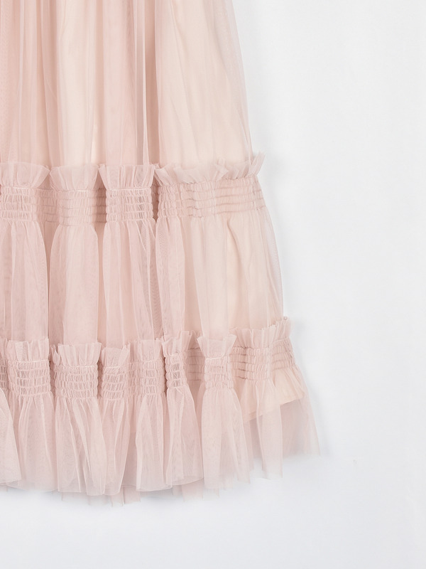 シャーリングチュールスカート 詳細画像 チャコール 16