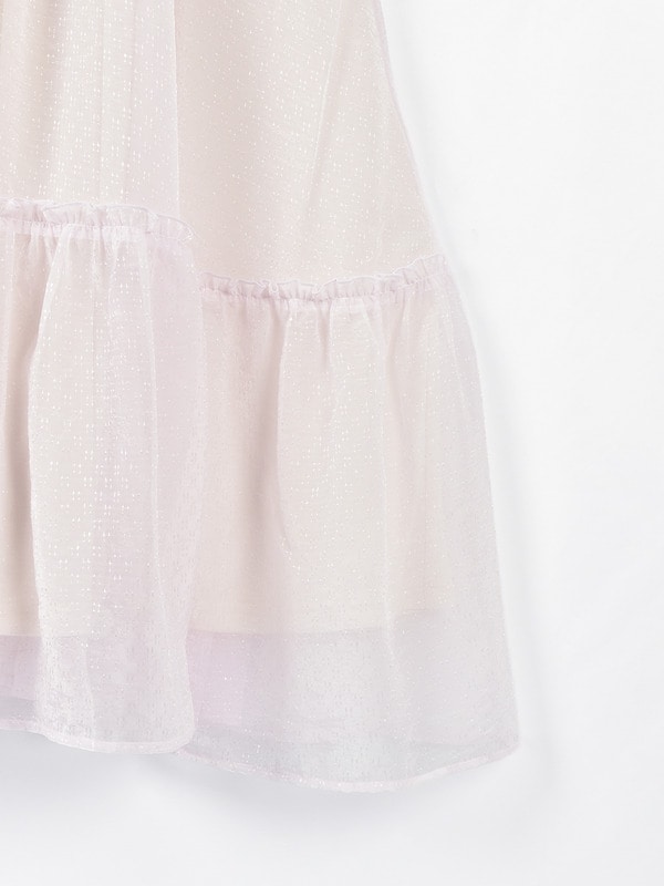 ミニバルーンスリーブシフォンワンピース 詳細画像 アイスグレイ 16