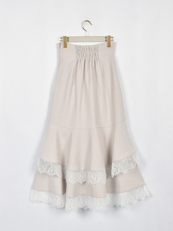 フリルヘムレースデザインスカート 詳細画像 ブラック 16