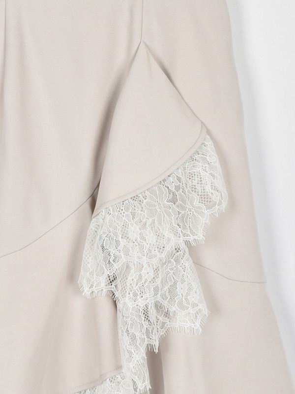 フリルヘムレースデザインスカート 詳細画像 ブラック 16