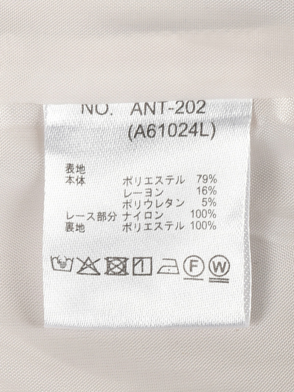 フリルヘムレースデザインスカート 詳細画像 ブラック 16