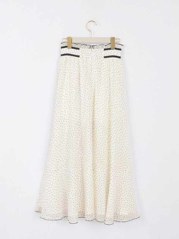 ダブルリボンフリルスリットスカート 詳細画像 ブラック 16