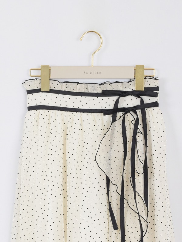 ダブルリボンフリルスリットスカート 詳細画像 ブラック 16