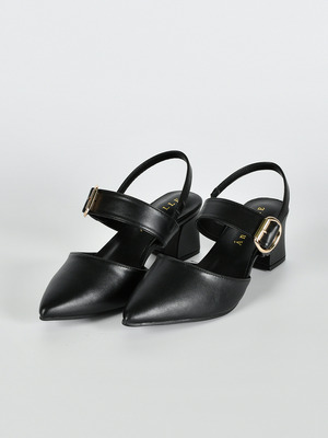 ポインテッドトゥベルトミュール