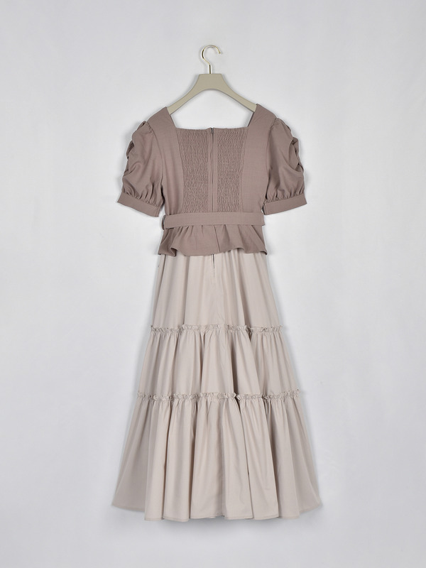 ドッキングトレンチ風ワンピース 詳細画像 チャコール 16