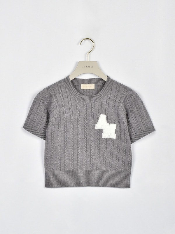 コンパクトワッペンニット 詳細画像 チャコール 1