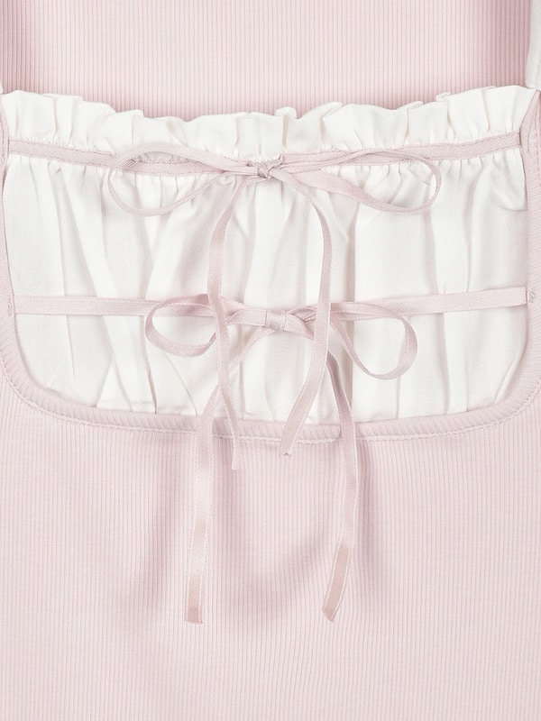 ダブルリボンリブトップス 詳細画像 チェック 16