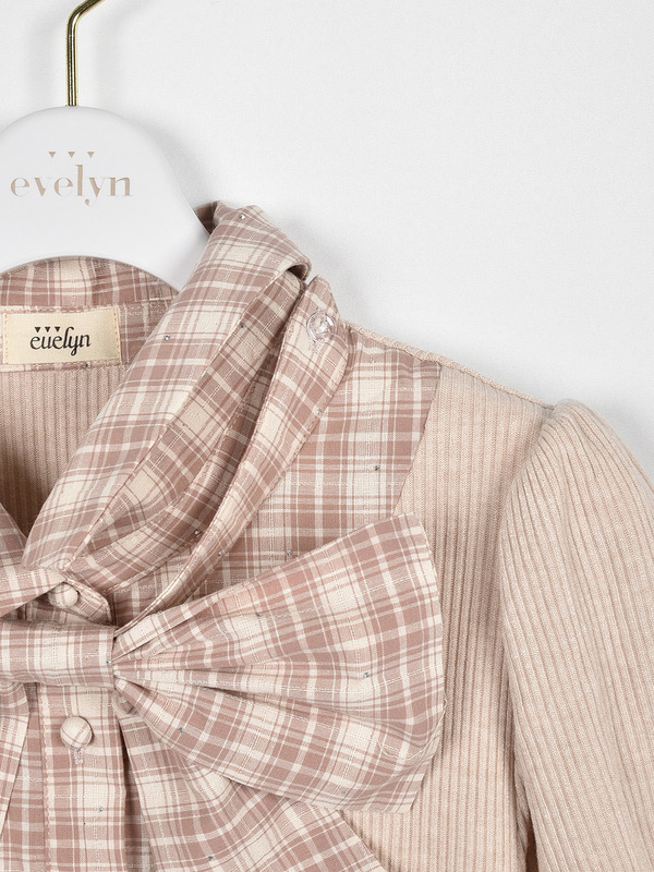 リボンチェックプリーツリブワンピース 詳細画像 ブラック 16