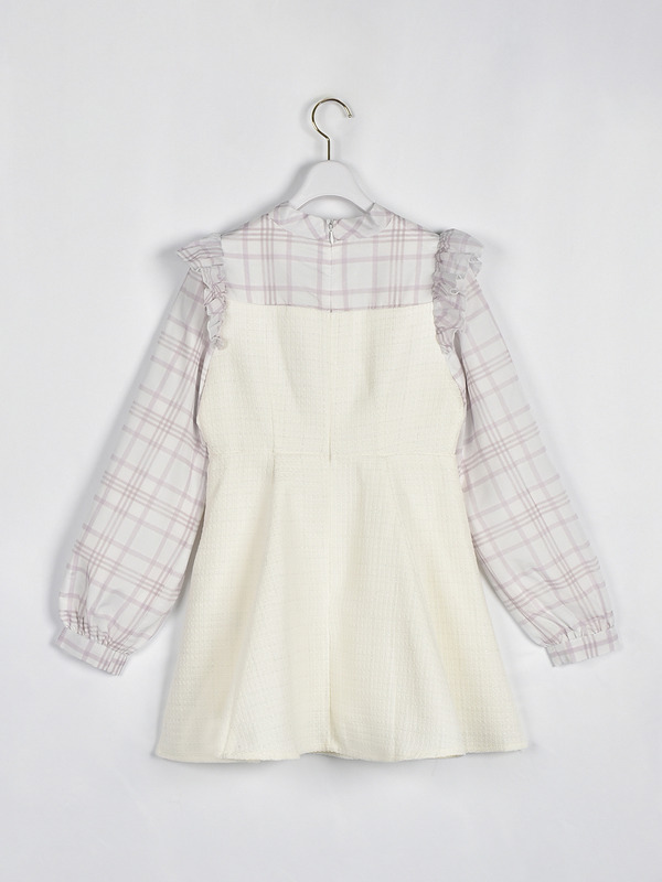 ドッキングツイードワンピース 詳細画像 ブラック 16