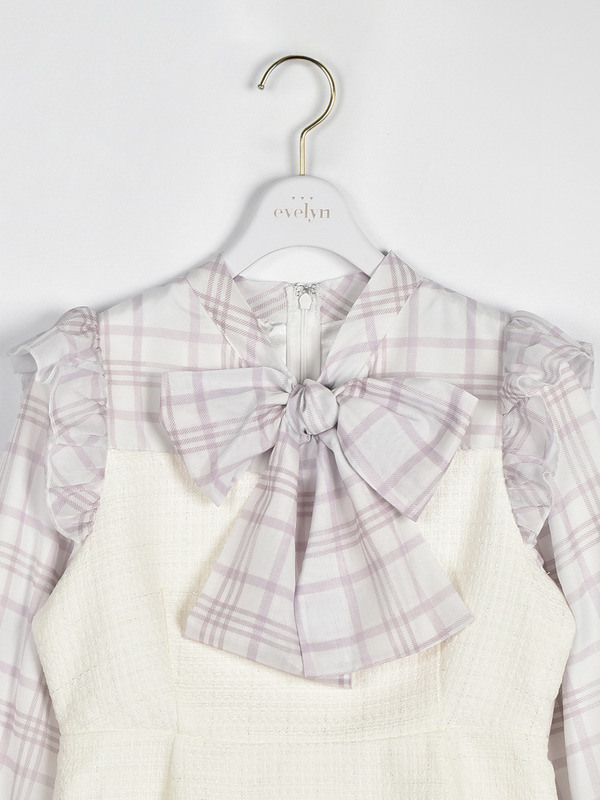 ドッキングツイードワンピース 詳細画像 ブラック 16