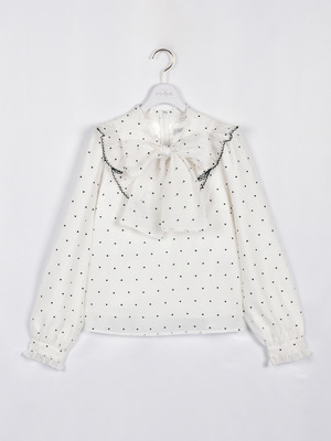 ハートフリルリボンブラウス