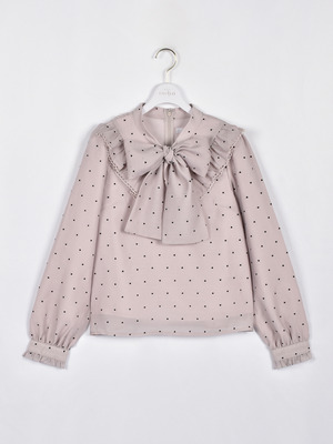 ハートフリルリボンブラウス