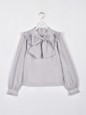 ハートフリルリボンブラウス