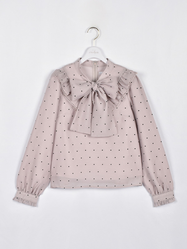 ハートフリルリボンブラウス 詳細画像 ピンク 1