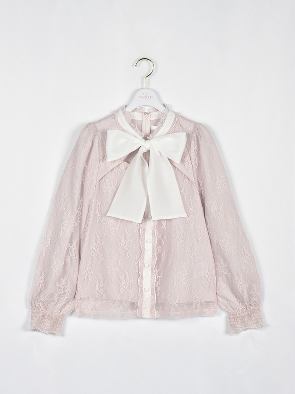 チョーカーレースリボンブラウス 詳細画像 ピンク 1