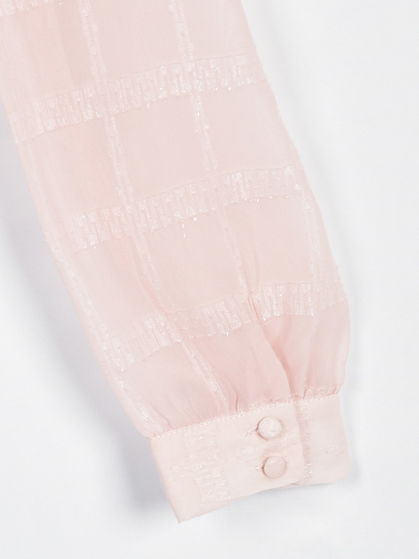 肩フリルラメリボンブラウス 詳細画像 アイスブルー 16