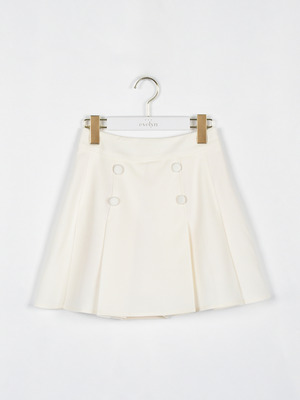 フロントボタンプリーツスカート