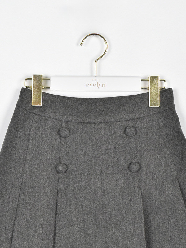 フロントボタンプリーツスカート 詳細画像 ブラック 16