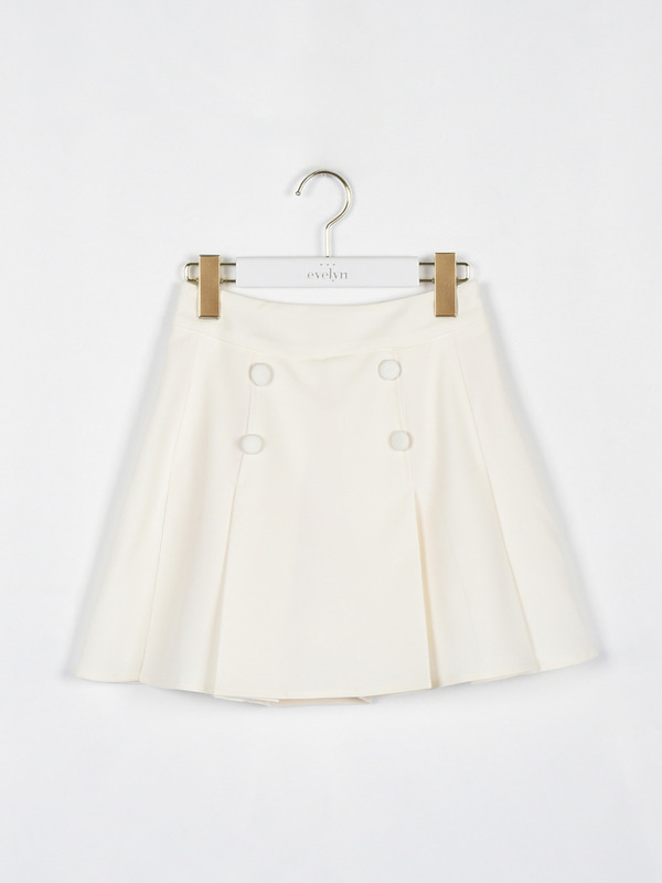 フロントボタンプリーツスカート 詳細画像 オフホワイト 1