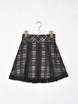 シアーチェックミニスカート
