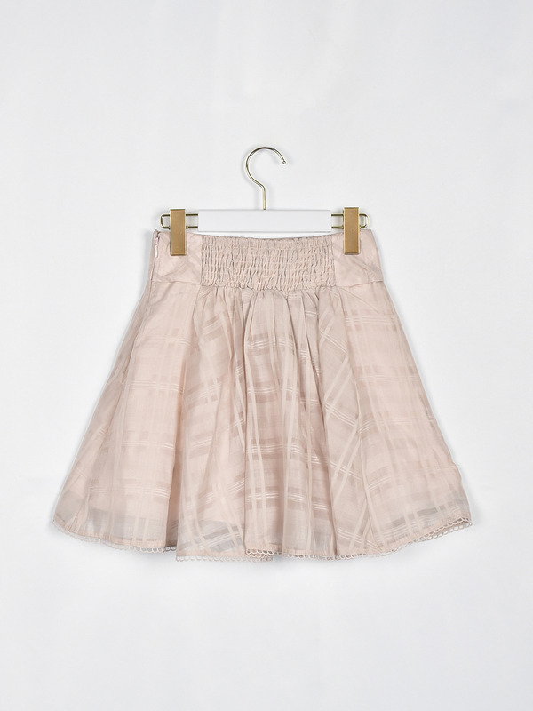 シアーチェックミニスカート 詳細画像 ブラック 16