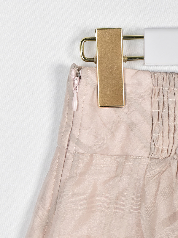 シアーチェックミニスカート 詳細画像 ブラック 16