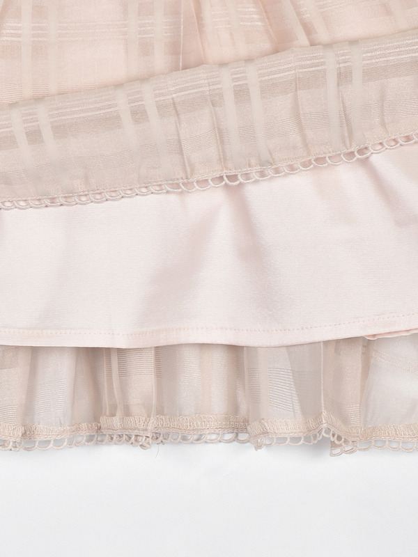 シアーチェックミニスカート 詳細画像 ブラック 16