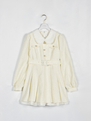 襟タックミニワンピース